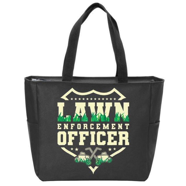 Lawn Enforcement Officer Lawn Care Zip Tote Bag