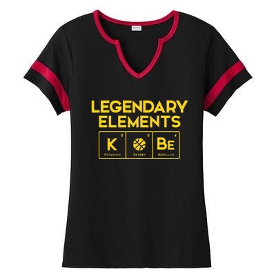 Legendary Elements of Basketball KOBe Periodic Table Fun Ladies Halftime Notch Neck Tee