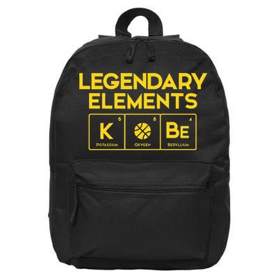 Legendary Elements of Basketball KOBe Periodic Table Fun 16 in Basic Backpack