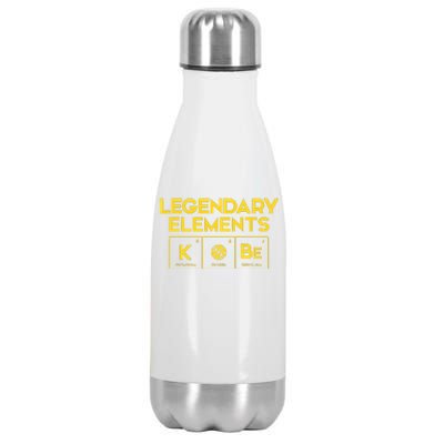 Legendary Elements of Basketball KOBe Periodic Table Fun Stainless Steel Insulated Water Bottle