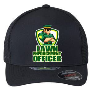 Lawn Enforcement Officer Grass Mowing Dad Fathers Day Gift Flexfit Unipanel Trucker Cap