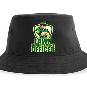 Lawn Enforcement Officer Grass Mowing Dad Fathers Day Gift Sustainable Bucket Hat