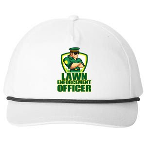 Lawn Enforcement Officer Grass Mowing Dad Fathers Day Gift Snapback Five-Panel Rope Hat