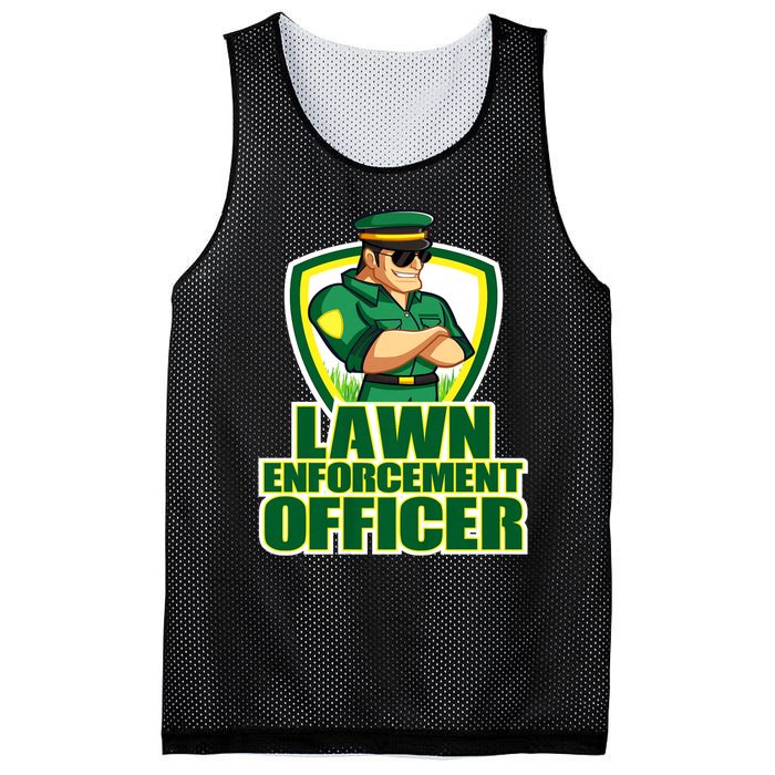 Lawn Enforcement Officer Grass Mowing Dad Fathers Day Gift Mesh Reversible Basketball Jersey Tank