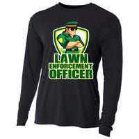 Lawn Enforcement Officer Grass Mowing Dad Fathers Day Gift Cooling Performance Long Sleeve Crew