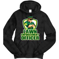 Lawn Enforcement Officer Grass Mowing Dad Fathers Day Gift Tie Dye Hoodie