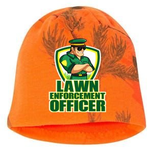 Lawn Enforcement Officer Grass Mowing Dad Fathers Day Gift Kati - Camo Knit Beanie