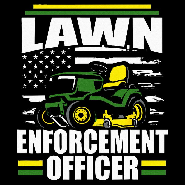 Lawn Enforcement Officer Funny Mower American Flag Fathers City Backpack