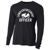 Lawn Enforcement Officer Funny Gardening Lawn Mower Cooling Performance Long Sleeve Crew