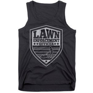 Lawn Enforcement Officer Dad Lawn Mowing Tank Top