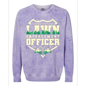 Lawn Enforcement Officer Lawn Care Colorblast Crewneck Sweatshirt