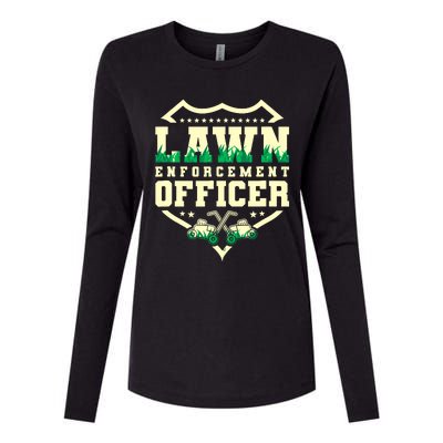 Lawn Enforcement Officer Lawn Care Womens Cotton Relaxed Long Sleeve T-Shirt