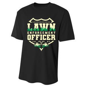 Lawn Enforcement Officer Lawn Care Performance Sprint T-Shirt