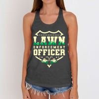 Lawn Enforcement Officer Lawn Care Women's Knotted Racerback Tank