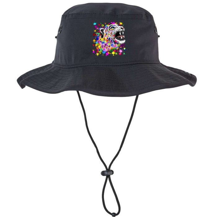 Leopard Cat Psychedelic Paint Splats Legacy Cool Fit Booney Bucket Hat