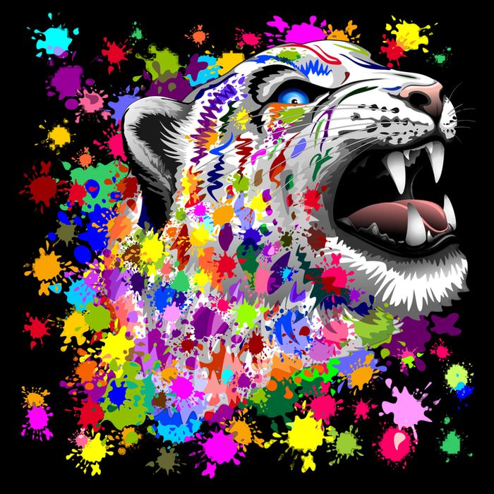 Leopard Cat Psychedelic Paint Splats Legacy Cool Fit Booney Bucket Hat