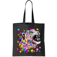 Leopard Cat Psychedelic Paint Splats Bag