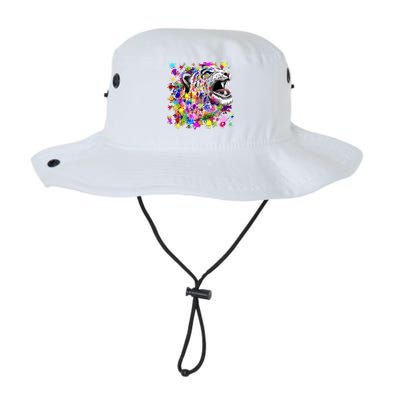 Leopard Cat Psychedelic Paint Splats Legacy Cool Fit Booney Bucket Hat