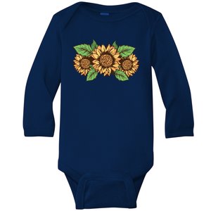 Leopard Flowers Baby Long Sleeve Bodysuit