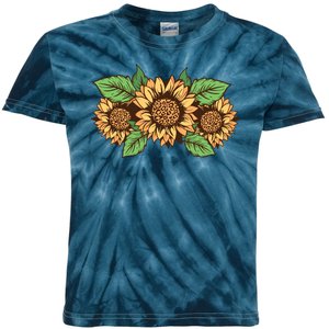 Leopard Flowers Kids Tie-Dye T-Shirt