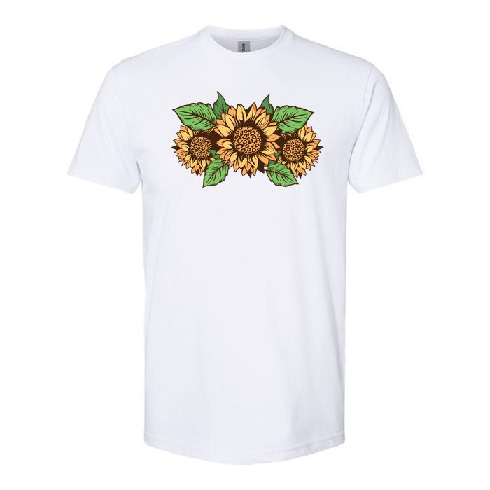 Leopard Flowers Softstyle CVC T-Shirt