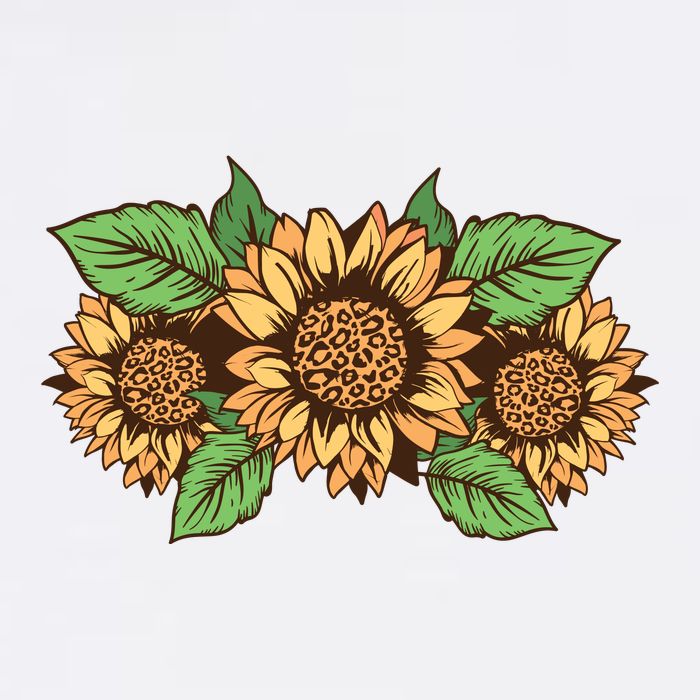 Leopard Flowers Tall T-Shirt