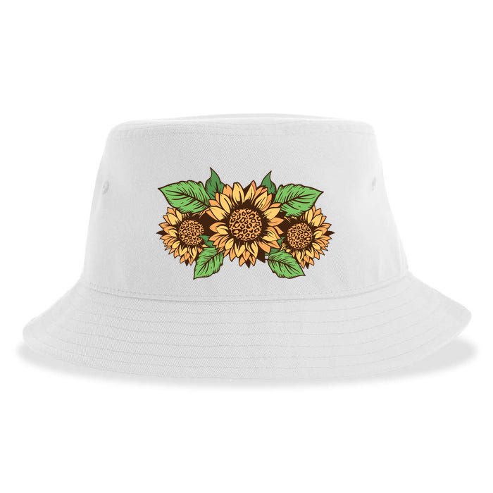 Leopard Flowers Sustainable Bucket Hat