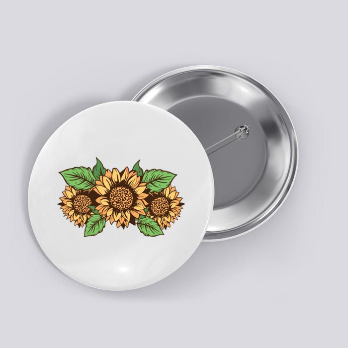 Leopard Flowers Button