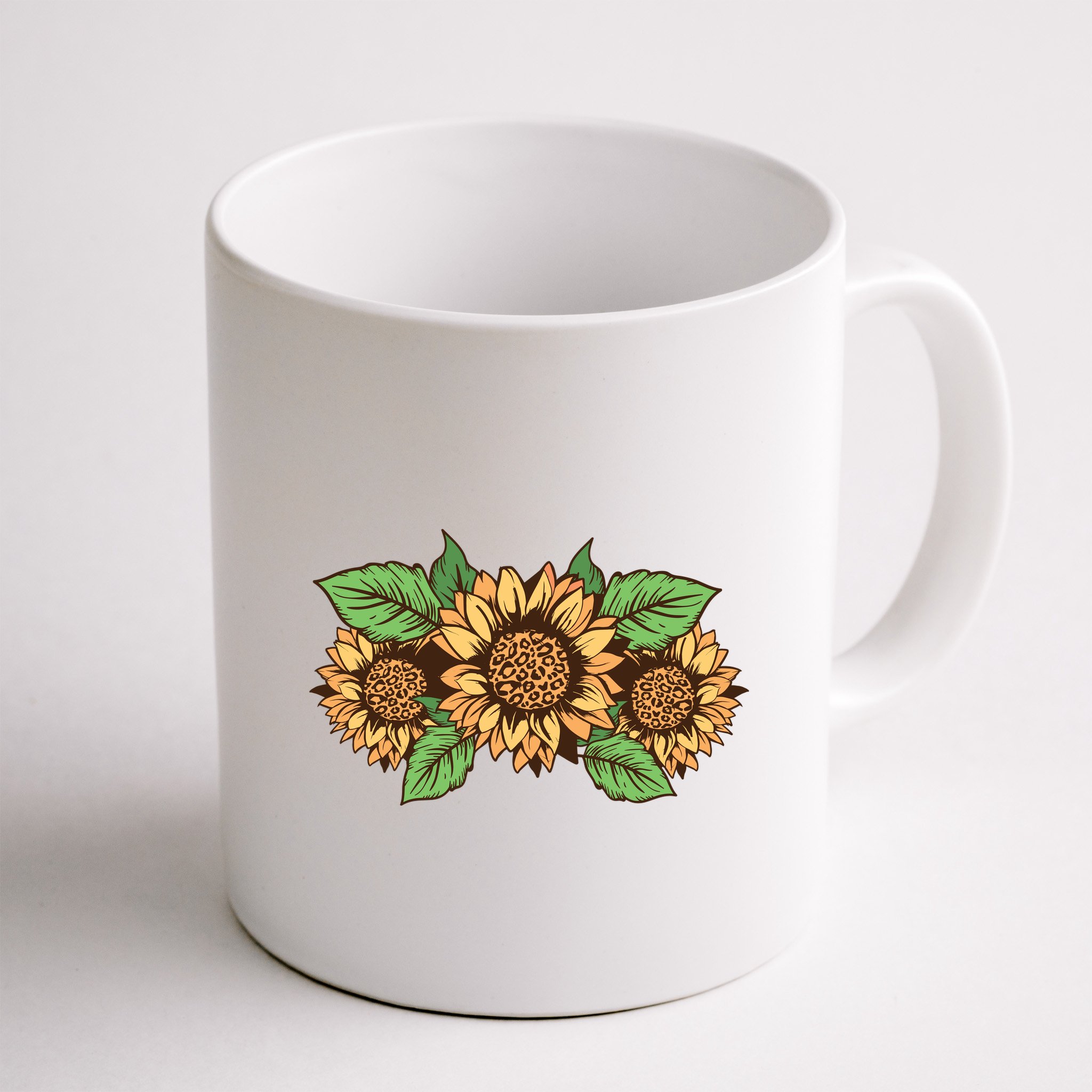Leopard Flowers Mug