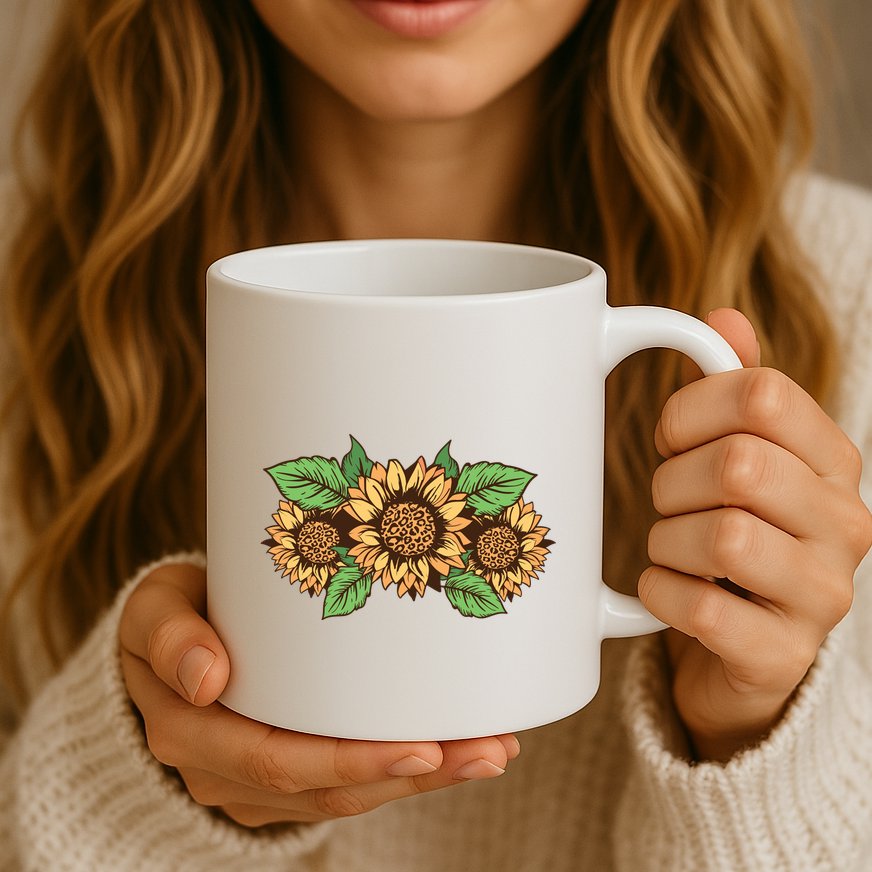 Leopard Flowers Mug