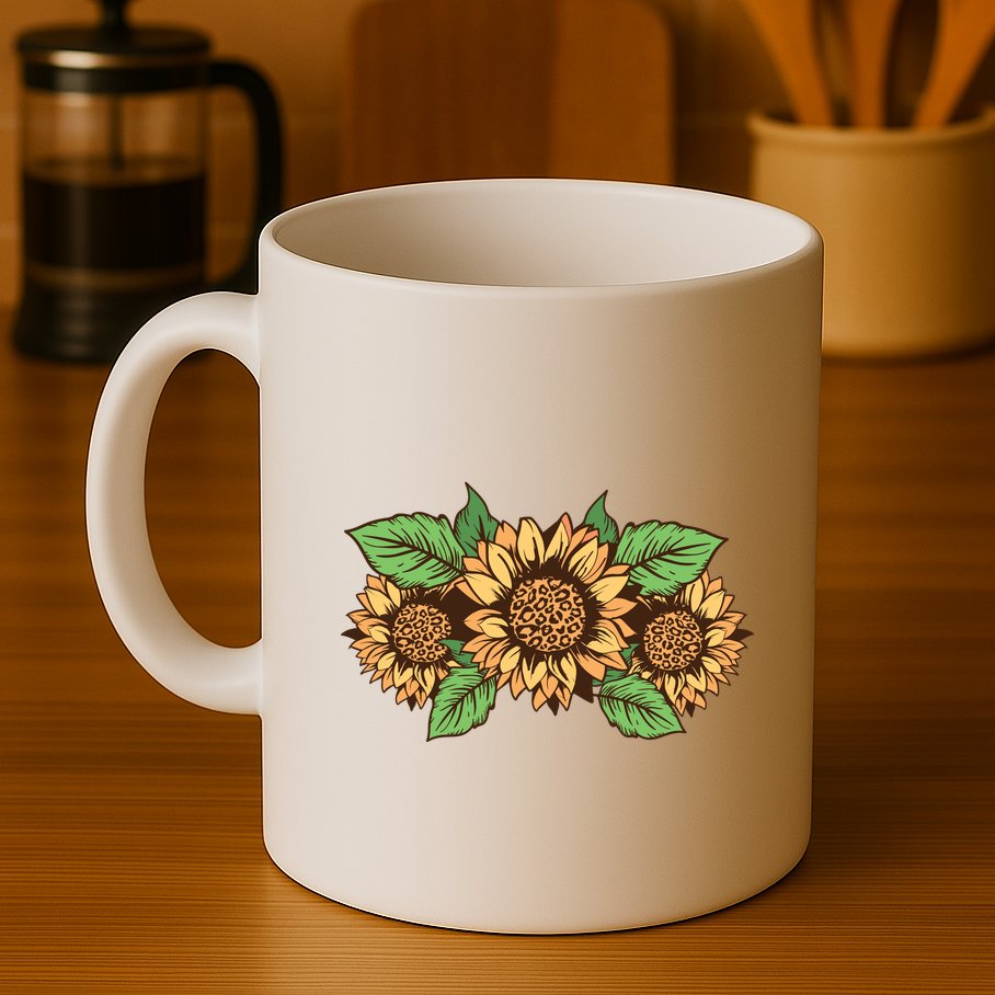 Leopard Flowers Mug