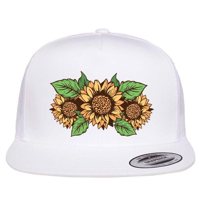 Leopard Flowers Flatbill Hat