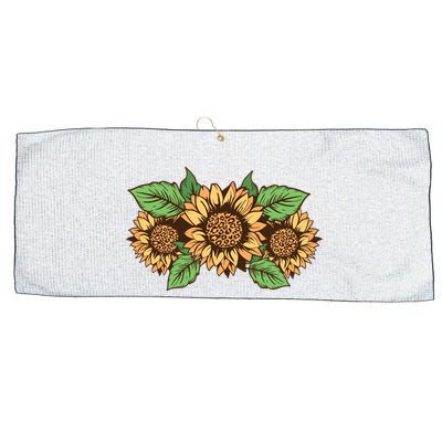 Leopard Flowers Large Microfiber Waffle Golf Towel