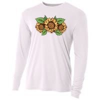 Leopard Flowers Cooling Performance Long Sleeve Crew