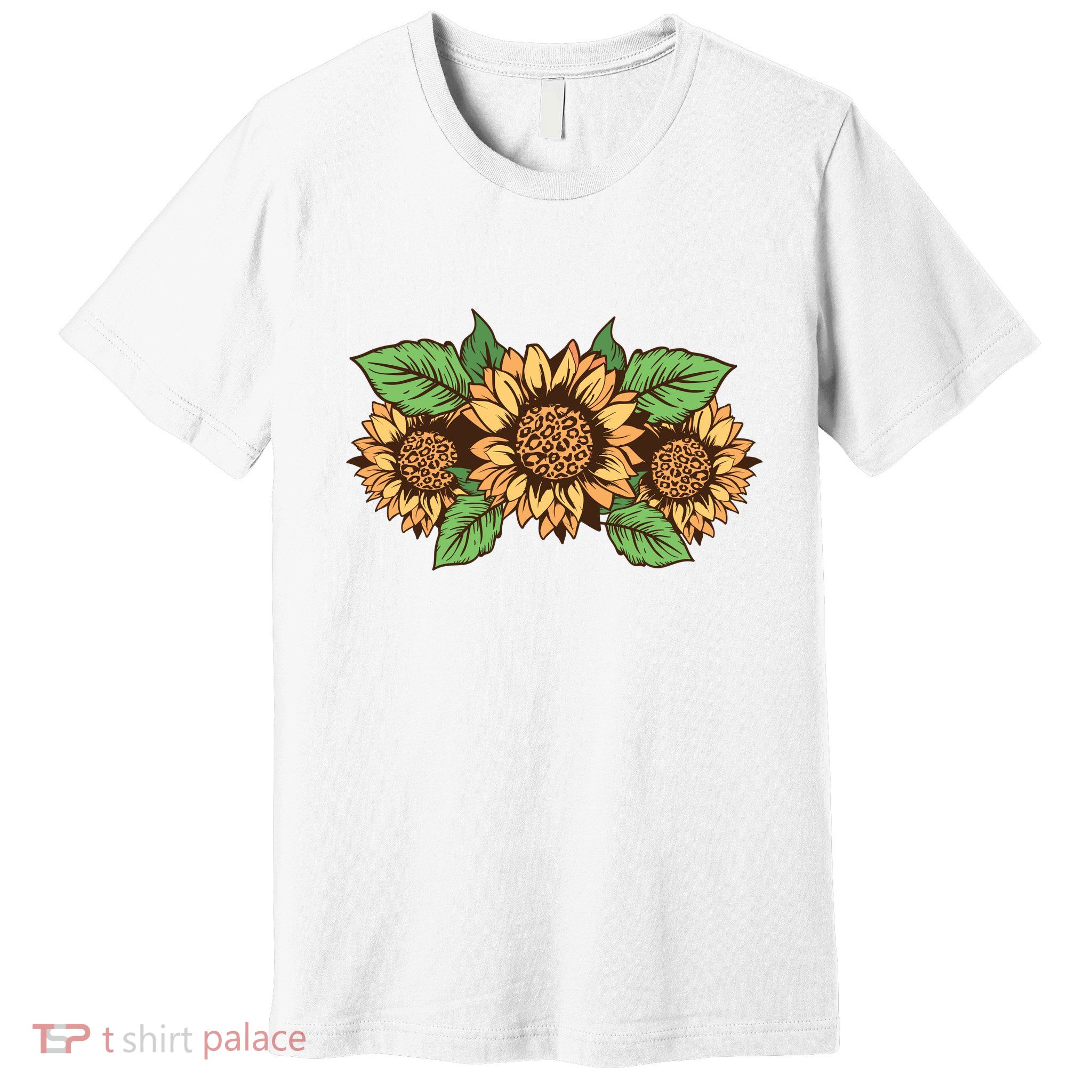 Leopard Flowers Premium T-Shirt