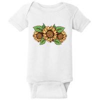 Leopard Flowers Baby Bodysuit