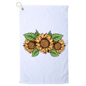 Leopard Flowers Platinum Collection Golf Towel