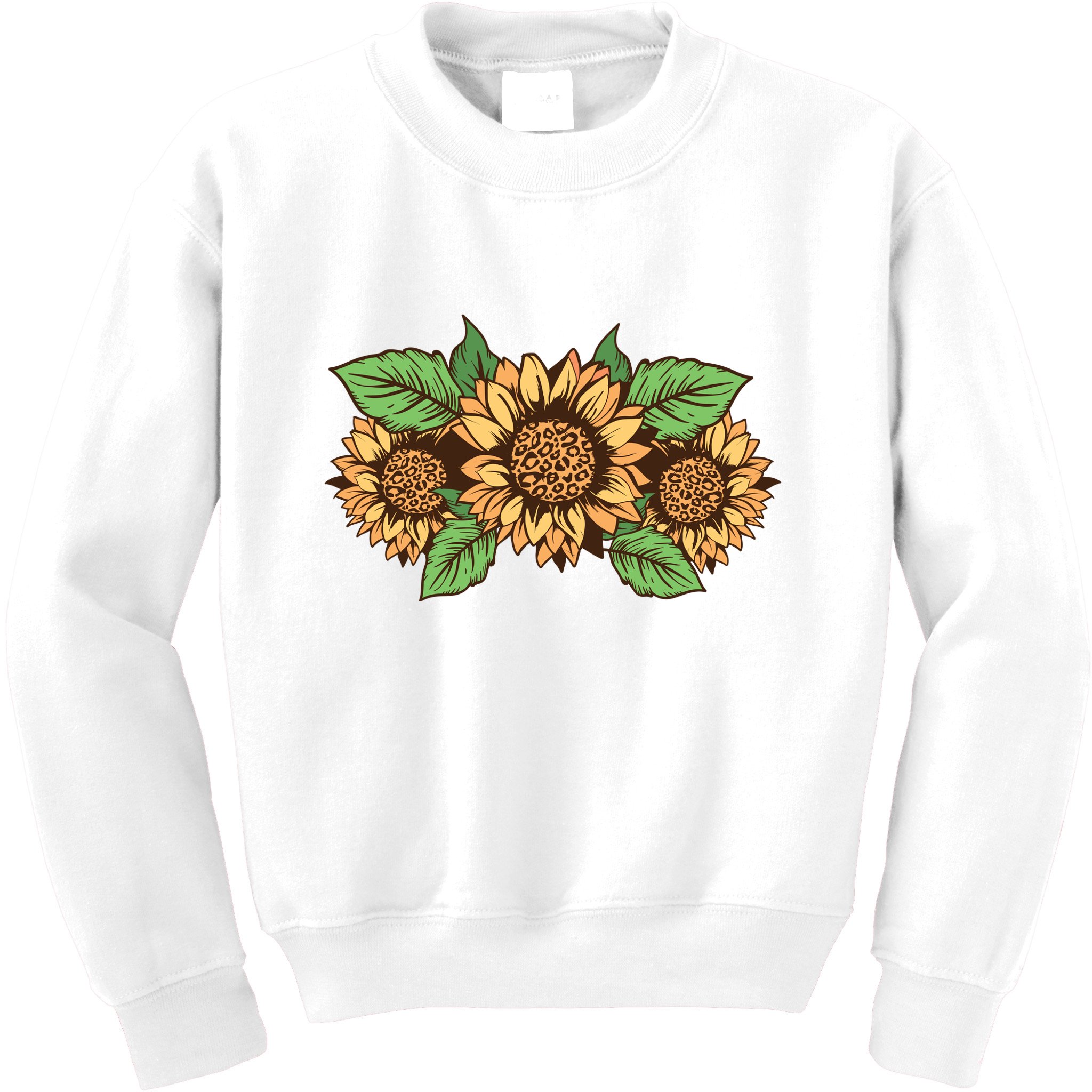 Leopard Flowers Kids Sweatshirt