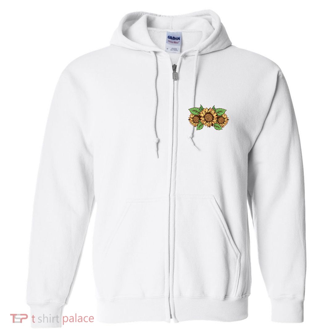 Leopard Flowers Full Zip Hoodie