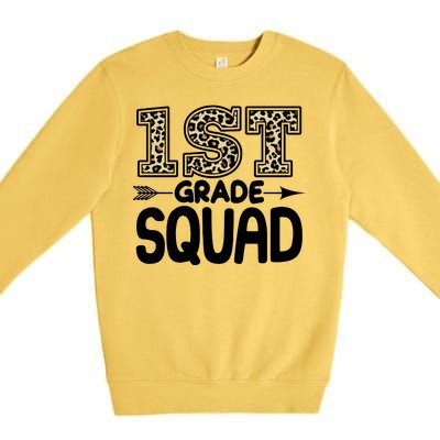 Leopard Print 1st Grade Squad Premium Crewneck Sweatshirt