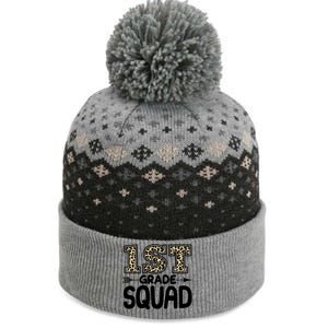 Leopard Print 1st Grade Squad The Baniff Cuffed Pom Beanie