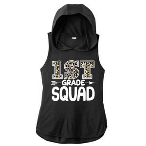 Leopard Print 1st Grade Squad Ladies PosiCharge Tri-Blend Wicking Draft Hoodie Tank