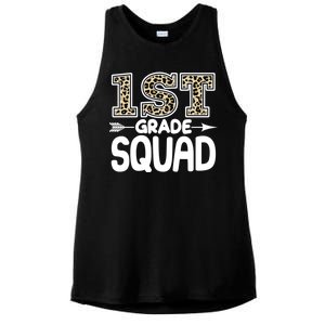 Leopard Print 1st Grade Squad Ladies PosiCharge Tri-Blend Wicking Tank