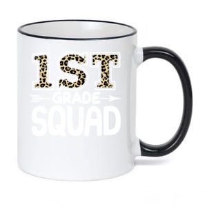 Leopard Print 1st Grade Squad 11oz Black Color Changing Mug