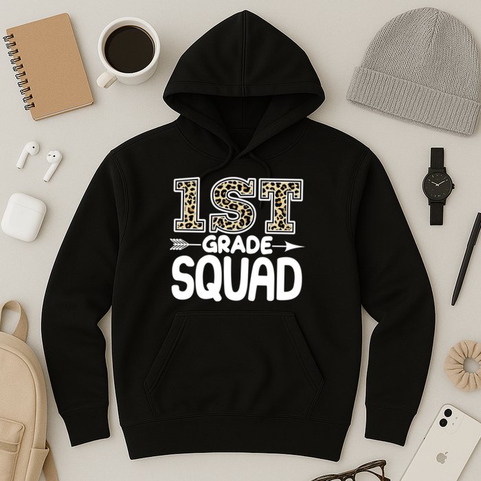 Leopard Print 1st Grade Squad Hoodie