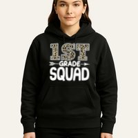 Leopard Print 1st Grade Squad Hoodie