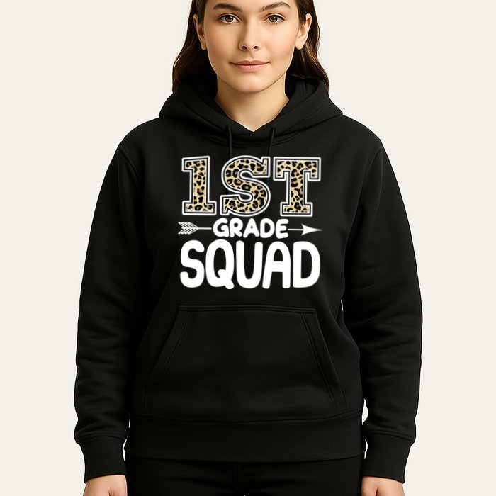 Leopard Print 1st Grade Squad Hoodie