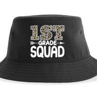 Leopard Print 1st Grade Squad Sustainable Bucket Hat