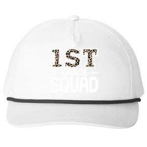 Leopard Print 1st Grade Squad Snapback Five-Panel Rope Hat