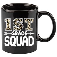 Leopard Print 1st Grade Squad 11oz C Handle Ceramic Mug